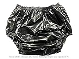 Haian Adult Incontinence Pull-on Plastic Pants Color Transparent Black 3 Pack (Large)