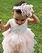 2Bunnies Girl Beaded Peony Lace Back A-Line Tiered Tutu Tulle Flower Girl Dress (Pink Sleeveless Short, 4T)