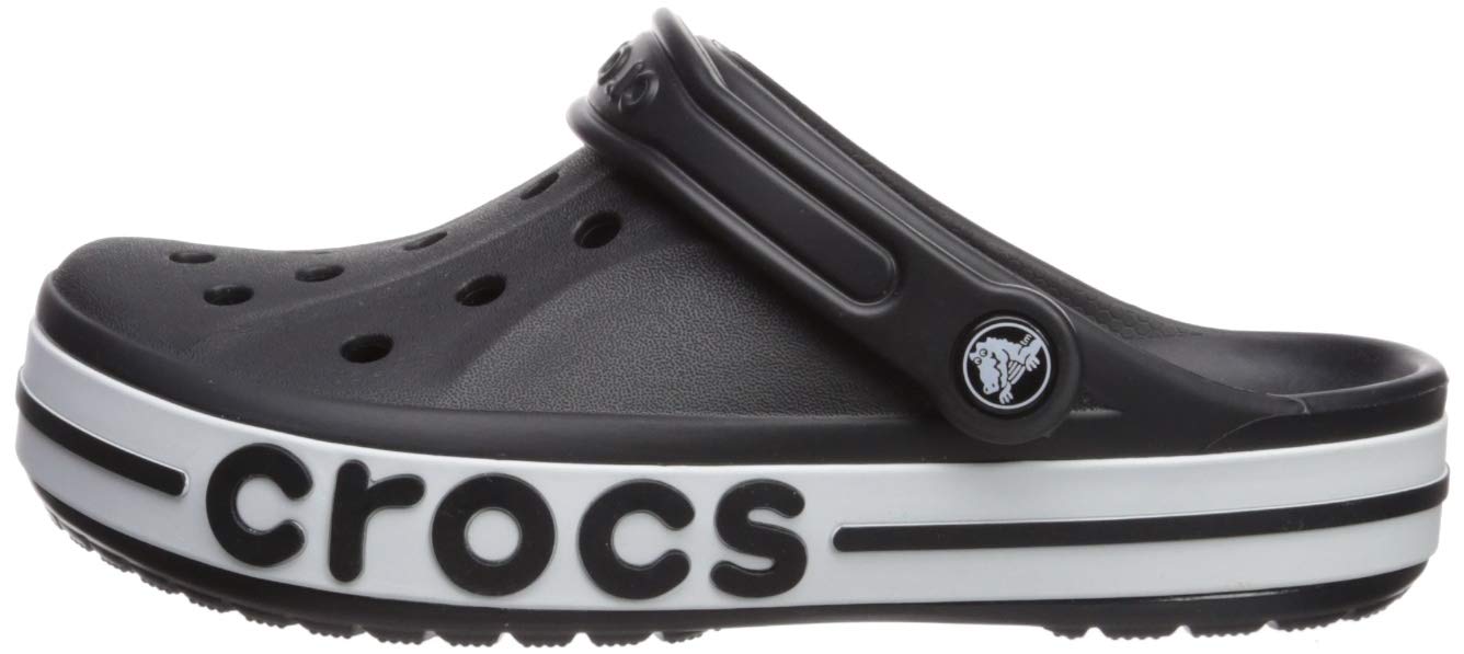 black and white bayaband crocs