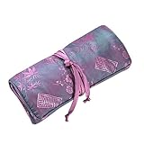 Jewelry Roll Clutch Large - Silk Jacquard (Orchid)