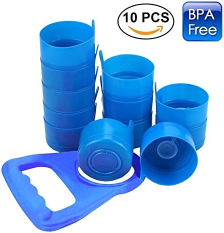 Anti Splash Bottle Caps,Famtasme 2.17 Inch Splash Bottle Reusable Gallon Caps with a Handle 10 PCS