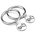 Top Plaza 2pcs/Set Pinky Promise Charm BFF Best Friend Forever Keychain Keyring Friendship - Couple Lover Valentine's Day Gift