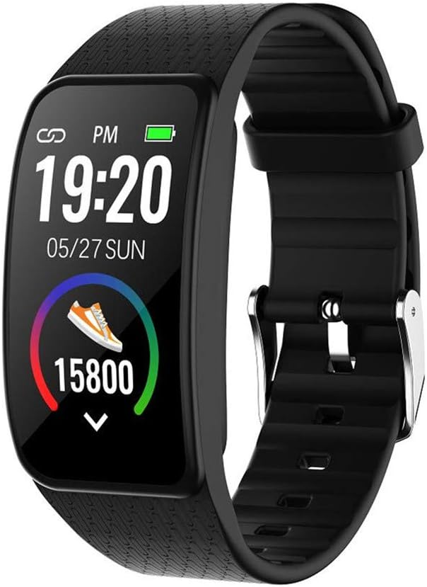 Riou Fitness Armband mit Blutdruckmessung Pulsmesser wasserdichte