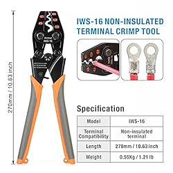 iCrimp Non Insulated Terminal Crimper, AWG 22-6