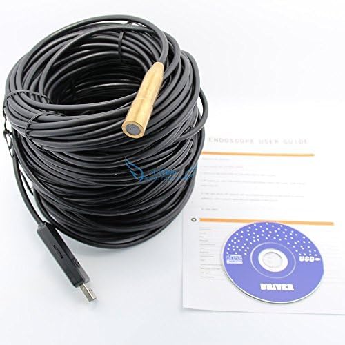 etomtop@ (Upgraded) 50M Complete Waterproof Borescope USB Endoscope Sewer Drain Cleaner Pipe Inspection Snake Tube Video Camera with 4 Adjustable Leds Lighting and Copper Head