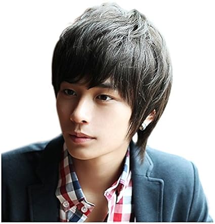 ウィッグ かつら メンズ 男性 ふわふわ イケメン モテ髪 さわやか 短髪 短め ダークブラウン コスプレ 仮装 通販 Amazon