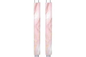 DXTKWL Pink Rose Gold Marble Print Refrigerator Door Handle Covers Set of 2 Kitchen Appliance Handle Covers Protector for Fridge Microwave Stove Oven Dishwasher