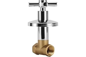 Watflow Shut Off Valev – 1/2" NPT Brass Body, 1/4-Turn Shut Off Valve with with Cross Handle, Replecements Universal Fit for 