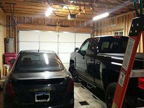 FaithSail 52W Linkable LED Shop Light 4FT 5600 Lumens LED Garage Lights 4 Foot 5000K Daylight White FaithSail 120W Fluorescent Lighting Fixture Replacement Plug in with 5' Power Cord Pull Chain - Thumbnail 5