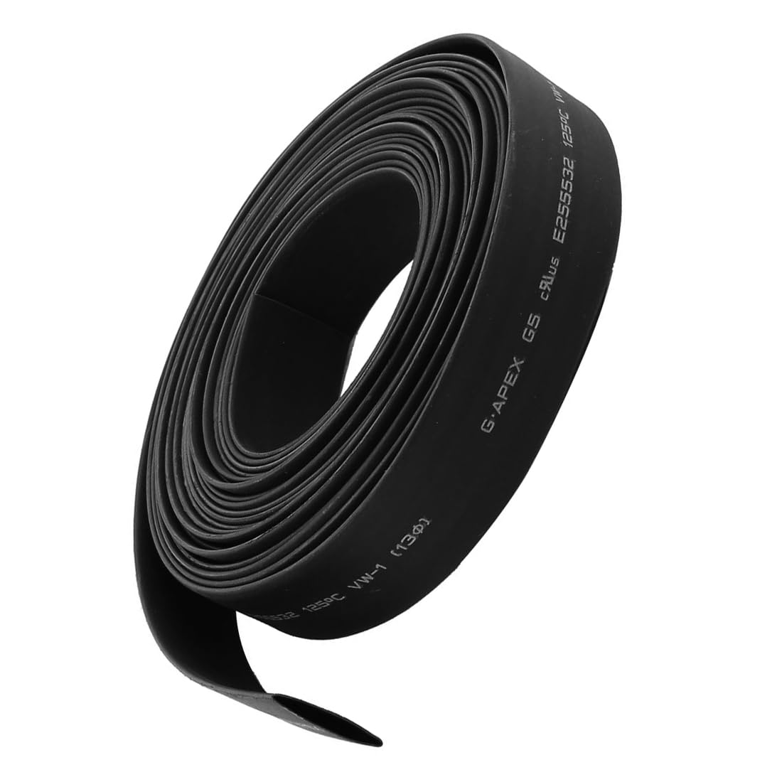 Unifizz Heat Shrink Tubing 13mm Dia 21mm Flat Width 2:1 Ratio Shrinkable Tube Cable Sleeve 5m - Black