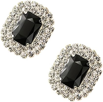 TOOKY Women' Crystal Gem Removable Shoe Clips Clutch Wedding Party Decoration Pack of 2