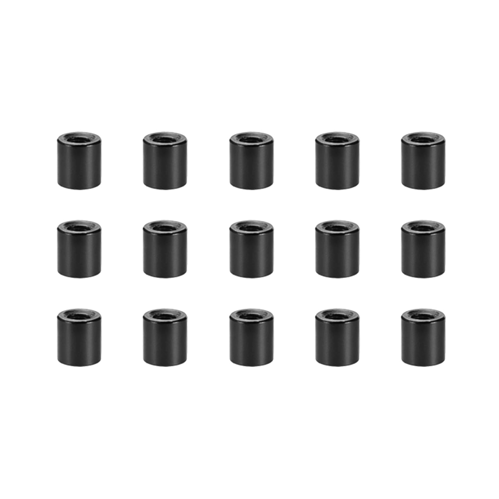 YOKIVE 15 Pcs Standoff Spacer, Aluminum Round Straight Spacer | Prevent Joint Deformation, Great for Robot, Drone (Black, M3, 6mm)