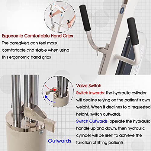 HiFortune Patient Lift Manual Unfoldable Hydraulic Body Transfer For