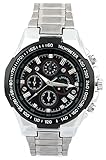Men's Stainless Steel Black Dial Real Chronograph Analog Quartz Movement Watch Date Display