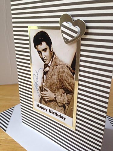 ELVIS PRESLEY greetings card American singer, actor, Black and white Happy Birthday Thanks Best friend Card The King matching envelope A6/C6 size