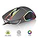 KLIM Aim Gaming Mouse - Wired Ergonomic Gamer USB Computer Mice, Chroma RGB Mouse [7000 DPI] [Programmable Buttons] Ambidextrous, Ergonomic for Desktop PC Laptop, High Precision Optical, Grey
