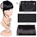 LEEONS Clip on Bangs Black Fringe Hair Extensions 6