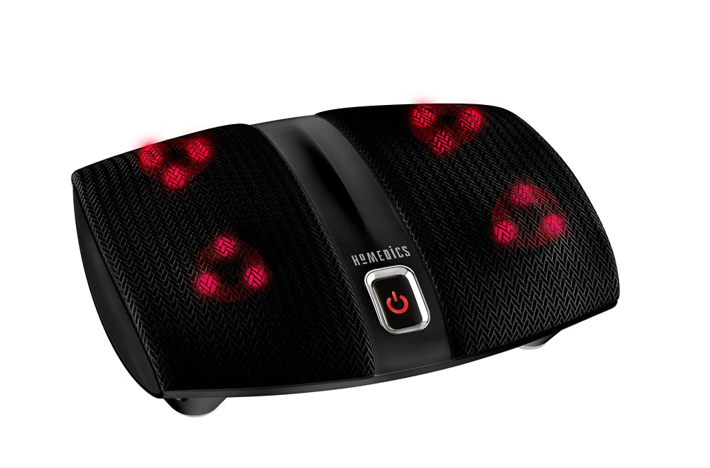 HoMedics Shiatsu Select Foot Massager with Heat, 4 Rotational Heads and 12 Massage Nodes