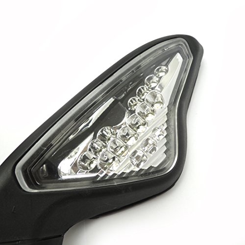 KEMIMOTO Fits DUCATI 848 1098 1198 Mirrors For 1098S/R 1198R Motorcycle LED Turn Signal Blinker