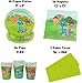 THE ALL INCLUSIVE Dinosaur Party Supplies For Kids Birthdays - Includes: T-Rex Happy Birthday Banner, Knives, Spoons, Forks, Plates, Napkins, Cups and Table Cloth