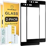[2-PACK]-Mr Shield For Huawei P9 Plus [Tempered Glass] [Full Cover] [Black] Screen Protector with Lifetime Replacement Warranty