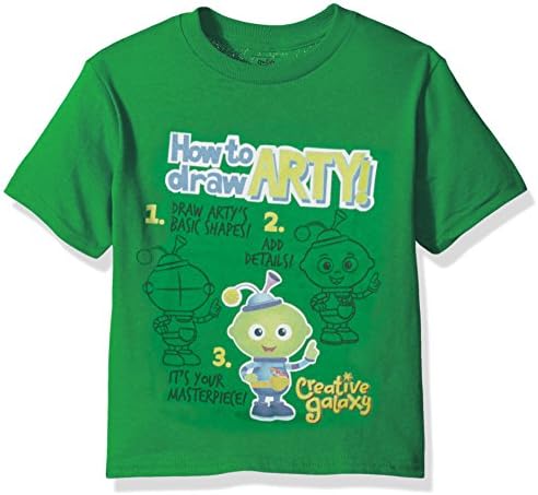 Amazon Original Series Little Boys' Toddler Creative Galaxy Short Sleeve T-Shirt, Kelly, 5T