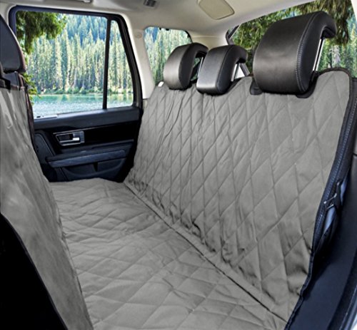 Grey - waterproof pet car seat cover for dogs - universal fit for…