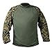 Mafoose Tactical Military Combat Camo Paintball Airsoft Mock Shirt Woodland Digital XL