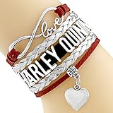 Infinity Love Harley Quinn Bracelet with Heart Charm
