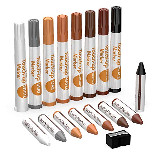 NADAMOO Furniture Markers Touch Up Wood Scratch Repair Pen for Hardwood Floor Furniture Wood
