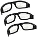 grinderPUNCH 3 Pair Motorcycle Riding Glasses for Half Helmet 3 Pairs Clear Glasses