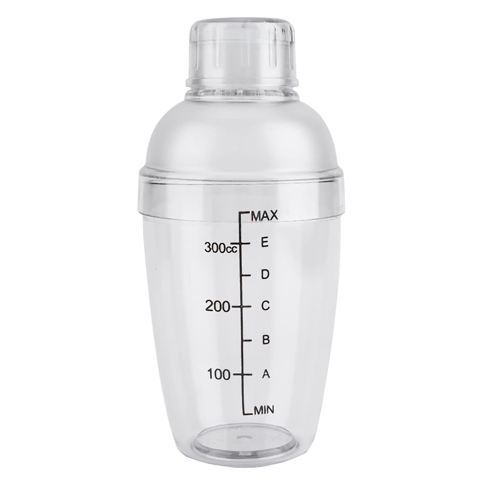 WPKD BLUEIY Cocktail Shaker,300ML Cocktail Shaking Cup Mixer,Transparent PC Resins with Scale,for Home Bar Milk Tea Shop Party Coffee Shop Restaurant(17cm)