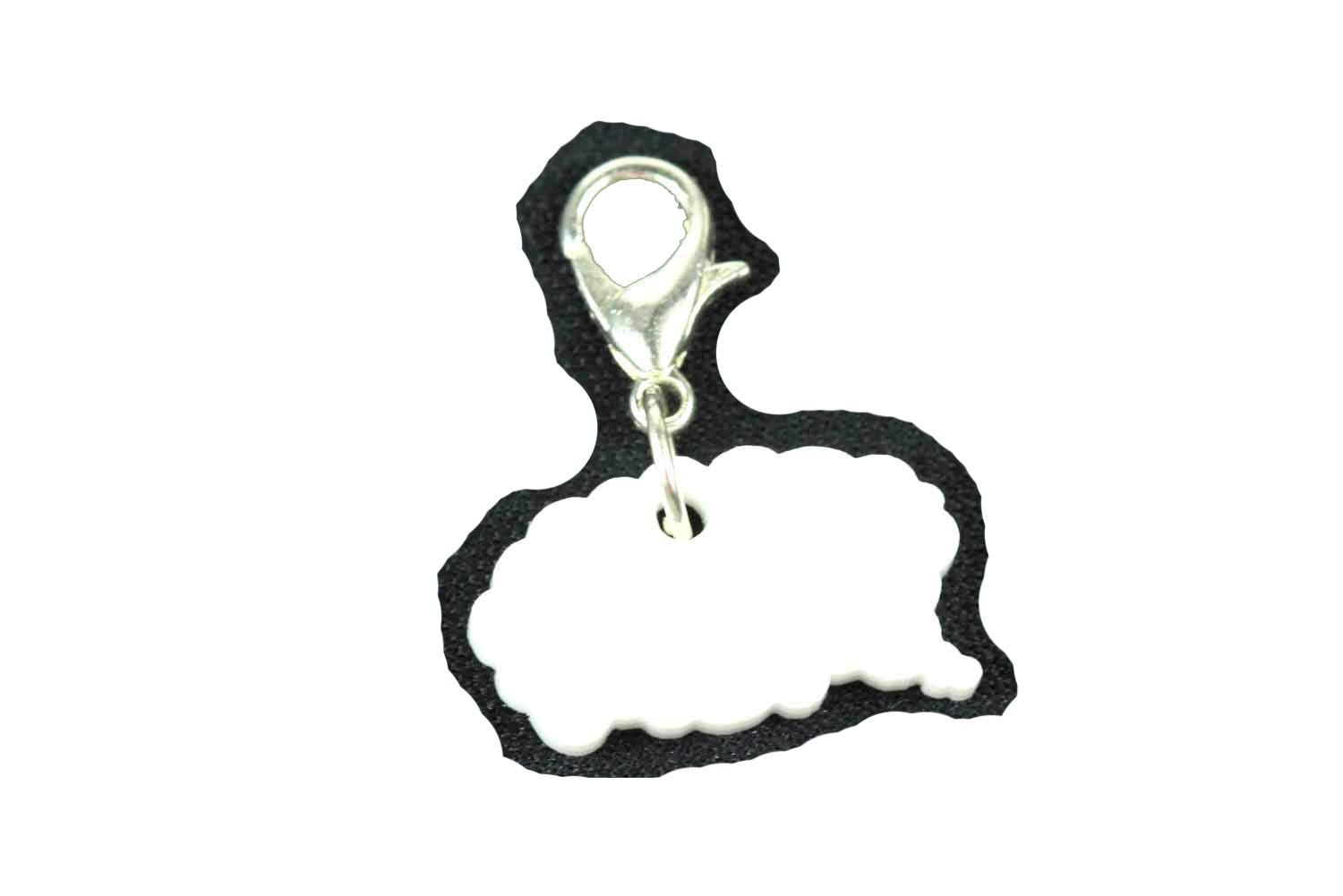 Miniblings Balloon Speech Bubble Charm Pendant Cartoon Comic Acrylic Cloud