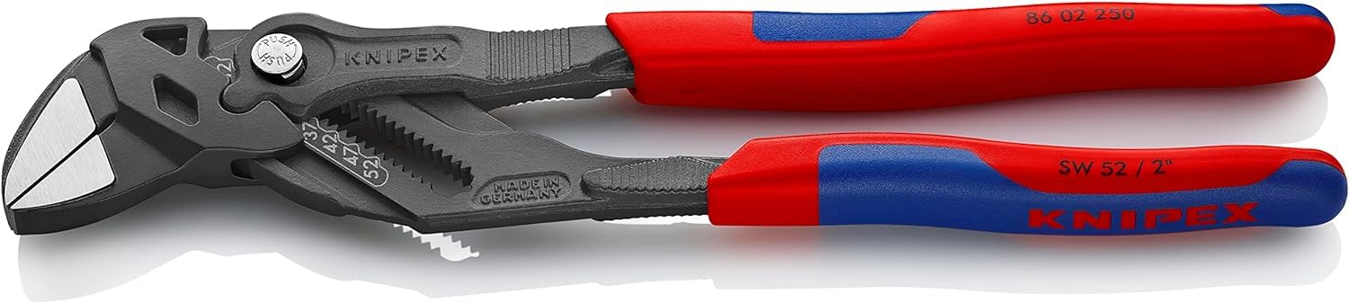 KNIPEX Pliers Wrench Pliers and a Wrench in a Single Tool Self-Service Card with Multi-Component Handles 250 mm, 86 02 250 SB