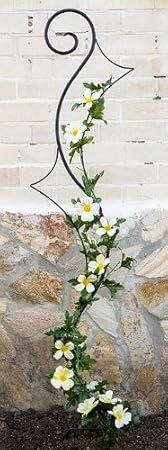 DanDiBo Rankhilfe Riva Rankgitter aus Metall Höhe 148 cm Breite 30 cm Kletterhilfe Bodenstecker