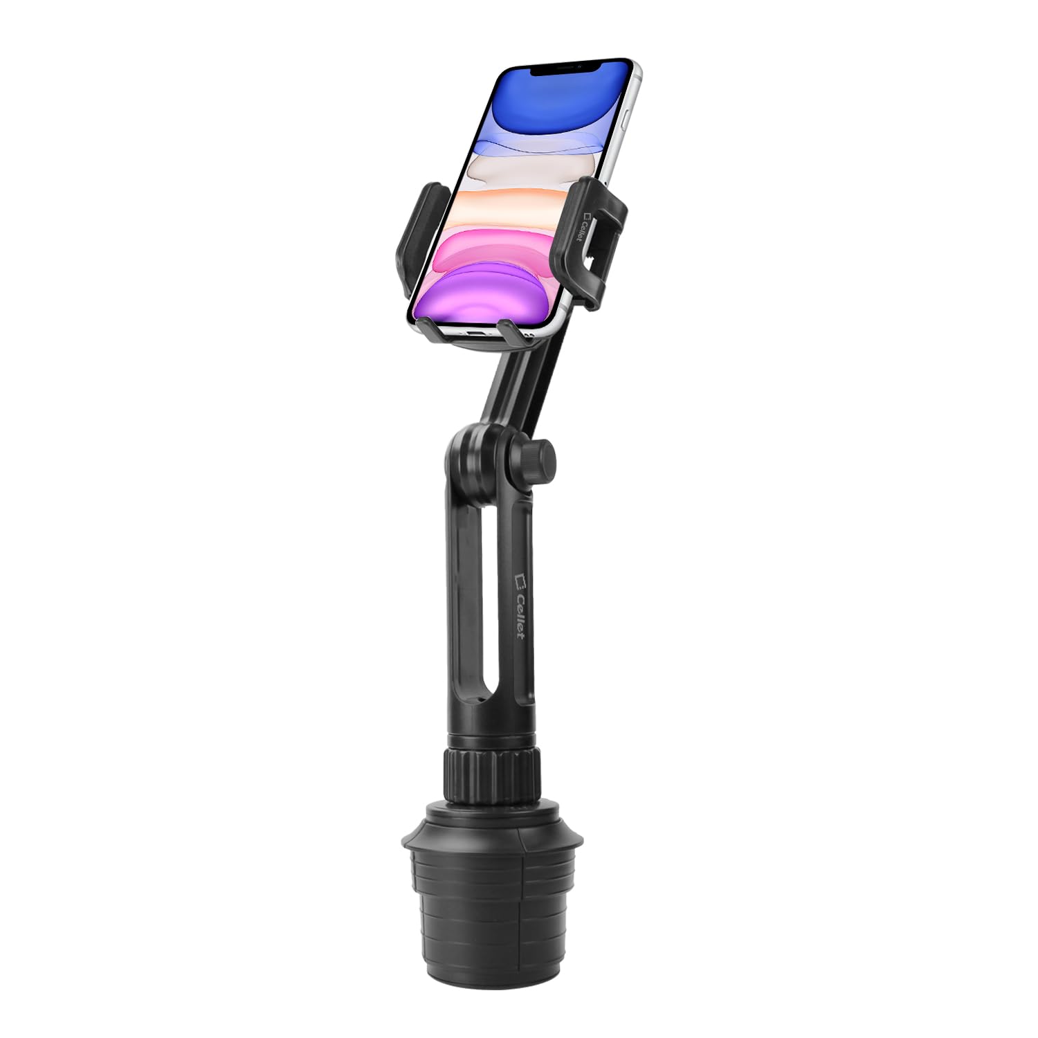 Cellet Car Phone Holder Mount, Car Cup Phone Holder Mount, Compatible with Apple iPhones, Samsung Galaxy Smartphones, Motorola Moto Google Pixel (Fits for Tesla Model 3 Y S X) Extra Long Neck