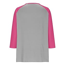 Womens 3/4 Sleeve Tops and Blouses Plus Size