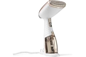 Conair Handheld Garment Steamer for Clothes, Turbo ExtremeSteam 1875W Fabric Steamer, Portable Handheld Design, Strong Penetrating Steam, White/Champagne
