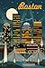 Lantern Press 9x12 Inch Art Print Wall D√©cor, Boston, Massachusetts, Retro Skyline