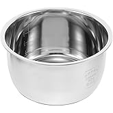 VICASKY 304 Stainless Steel Rice Cooker Inner Pot,Non-Stick Replacement Pot Thickened Universal for Quick Cooking 8.26 Inch (