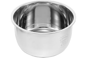 VICASKY 304 Stainless Steel Rice Cooker Inner Pot,Non-Stick Replacement Pot Thickened Universal for Quick Cooking 8.26 Inch (