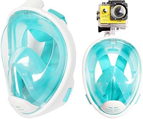Snorkel Mask Seaview 180°GoPro Compatible with Anti-Fog Panoramic Full Face See Prevents Gag Reflex Easybreath Snorkeling Gear Scuba Mask