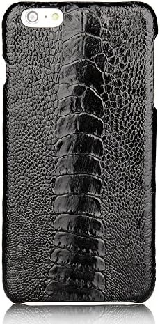 iOuBuy Ostrich Skin Luxury Leather Case for iPhone 6-4.7 Inch Black