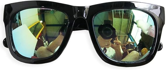 Amazon Co Jp Quintetto ミラー ウエリントン サングラス ミラー ミラサン 海 ビーチ フェス 派手 目立つ メンズ レディース Uvカット 07 Ty 2852 ブラック イエローミラー 服 ファッション小物