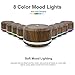 450ml Diffusers for Essential Oils 2 Pack, Wood Grain Aromatherapy Cool Mist Air Humidifier Diffuser with 8 Color Changing Lights for Home Bedroom Office by Doukedge