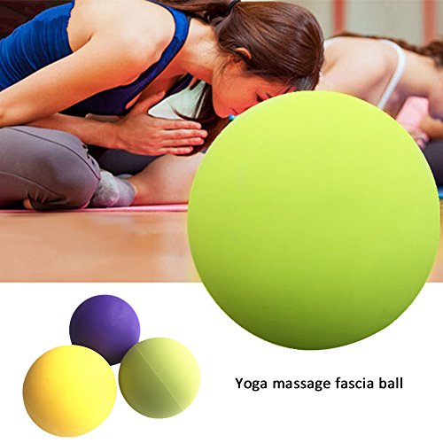 Aneil Silicone Yoga Massage Ball Self Therapy Trigger Point Release Muscle Knots (Silicone Purple)