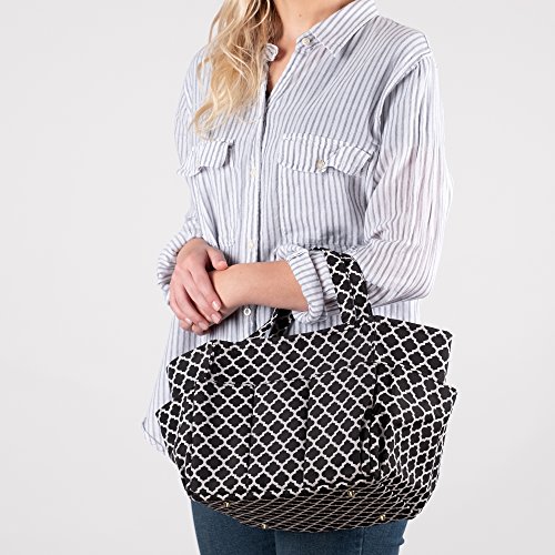 Small Garden Tote Bag, Utility Bags for Gardening, Car Totes, Organization, (Black) - Thumbnail 6