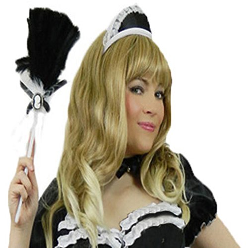 Yummy Bee Womens French Maid Waitress Hat Cap Black White