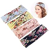 PIXNOR Women Elastic Turban Head Wrap Headband Twisted Hair Band Headband Pack of 4