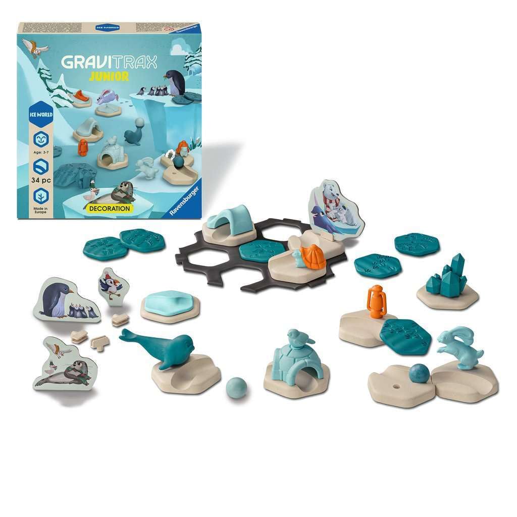 Ravensburger GraviTrax Junior Extension Ice - Marble Run, STEM and Construction Toys for Kids Age 3 Years Up - Kids Gifts